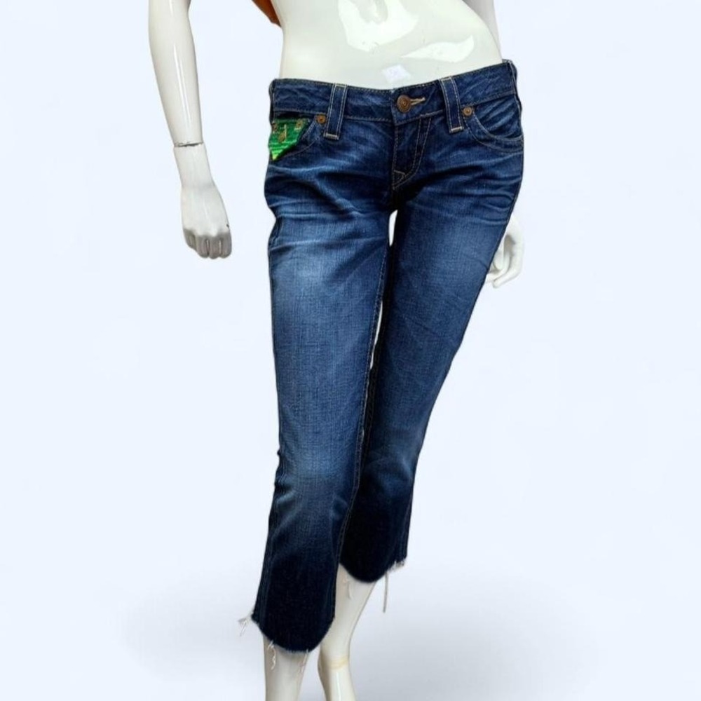 True Religion Billy Baja Jeans 26 Low Rise Bootcut Flap Pocket Y2K USA - Picture 3 of 8
